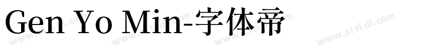 Gen Yo Min字体转换